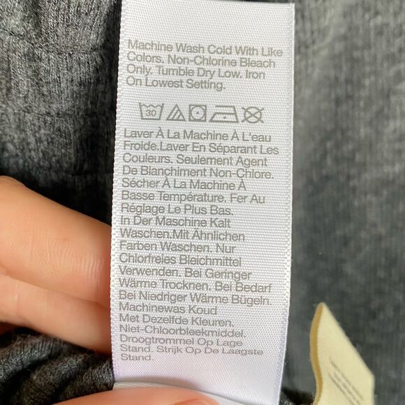 Madewell Plush Square-Neck Smocked Top Charcoal Grey Size Small NWT - Picture 8 of 8